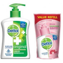 Dettol Hand Wash and Refill Pack (2 pack) Hand Wash Pump 200 ml + Refill 175 ml 